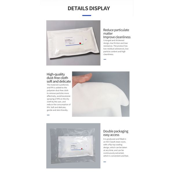 Meltblown Pre намочило стерильную чистую комнату обтирает полипропилен стерильное 70 IPA обтирает