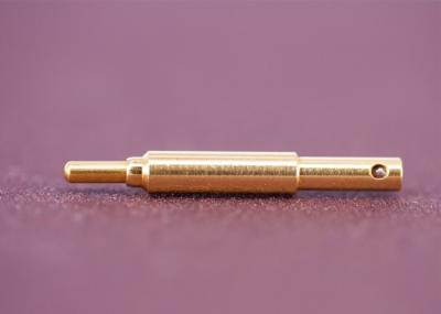 Gold Plated Spring Loaded Test Pins Through Hole Position Spherical Tipped