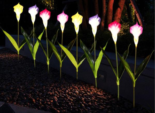 LED Simulation Calla Lily Lights Park Lawn, Beautiful Display, Decorative Lighting Festival