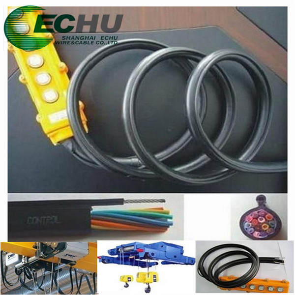 Flexible Round Traveling Control Cable for cranes or other appliances RVV(2G) 18Cx1.5SQMM in black  jacket