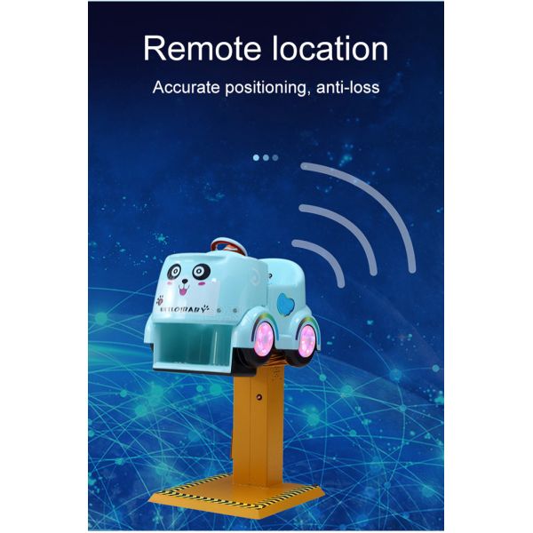 Hardware Panda Swing Kiddy Ride Machine Electric Baby Rocking Chair With Colorful Wheel