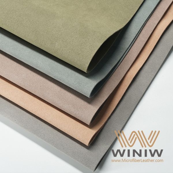 2.4mm Artificial Leather Microfiber PU Synthetic Suede Fabric For Shoes
