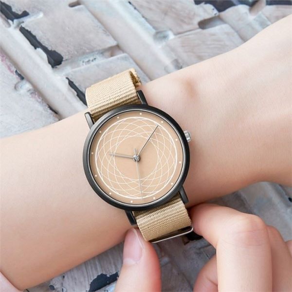 Digital Nylon Wrist Watch Mineral Strengthened Glass Mirror Alloy Case