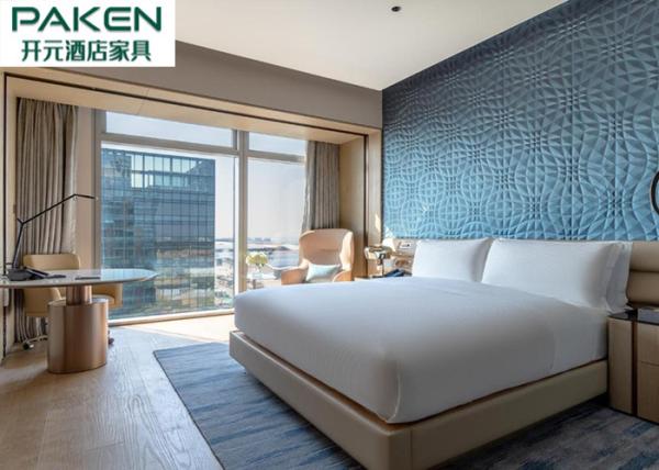 Hilton Hotel Bedroom Sets Coordinating Soft Upholstery Color Blocking Bedroom Wall Decoration