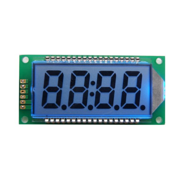 customized 4 digit lcd panel tn positive lcd display transflective with blue backlight lcd screen for counter