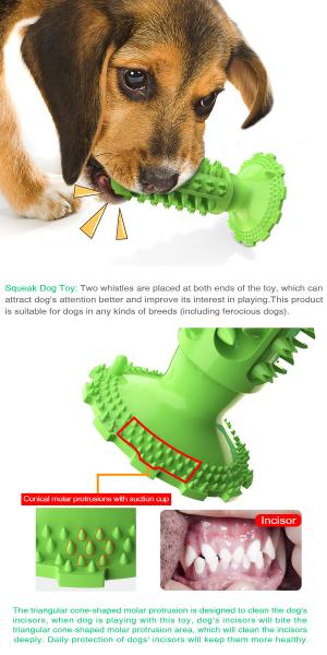 20cm Rubber Corn Speech Dog Toy Molar Stick Dog Toothbrush
