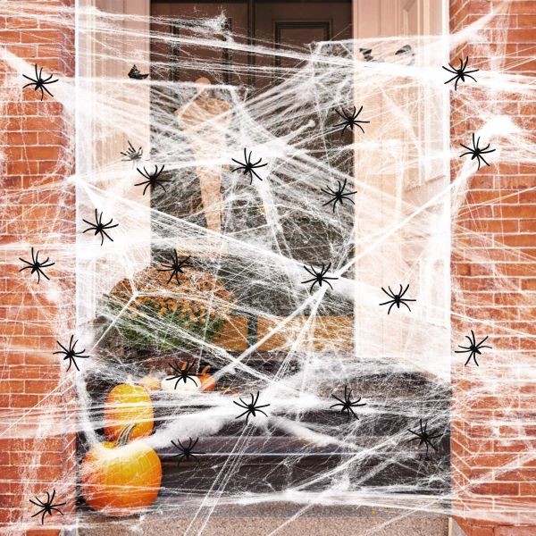 Polyester Spider Web Cotton Thread Haunted House Decoration for Halloween Party Props