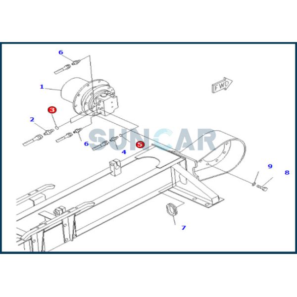 20T-60-87120 20T6087120 Hydraulic Travel Motor Seal Kit Fits Komatsu