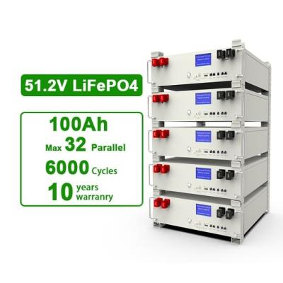 CE Stackable 5kwh Lifepo4 Hybrid Home Energy Storage Lithium Iron 100Ah Battery