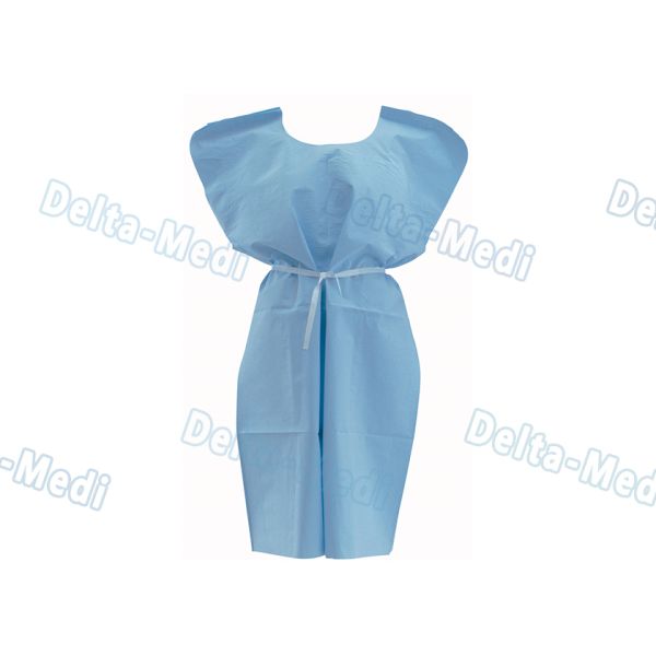 Устранимый голубой взрослый устранимый защитный одевать пациента одеяния крупноразмерный