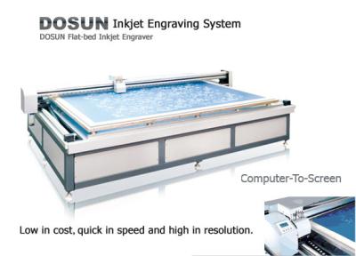 360DPI / 720DPI High Resolution Flatbed Inkjet Engraver / Textile Flat Inkjet Engraving Machine