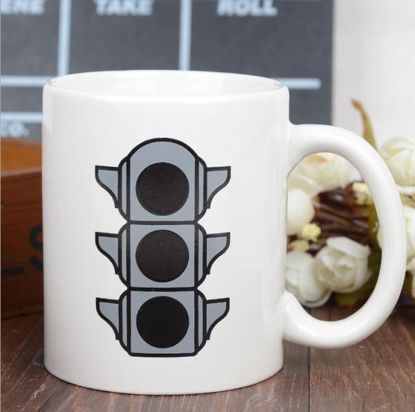 Promotional Eco Friendly Mugs , Color Changing Coffee Cups Exquisite Traffic Logo