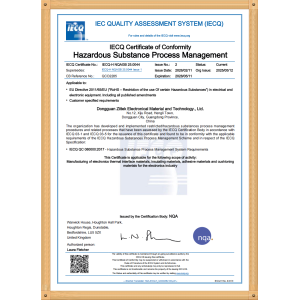 Dongguan Ziitek Electronical Material and Technology Co., Ltd Certifications