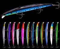12 Cores 18cm/22.6g 2# Ganchos Perca, Cruciano, Cultro Alburnus Big Minnow isca de pesca do mar isca