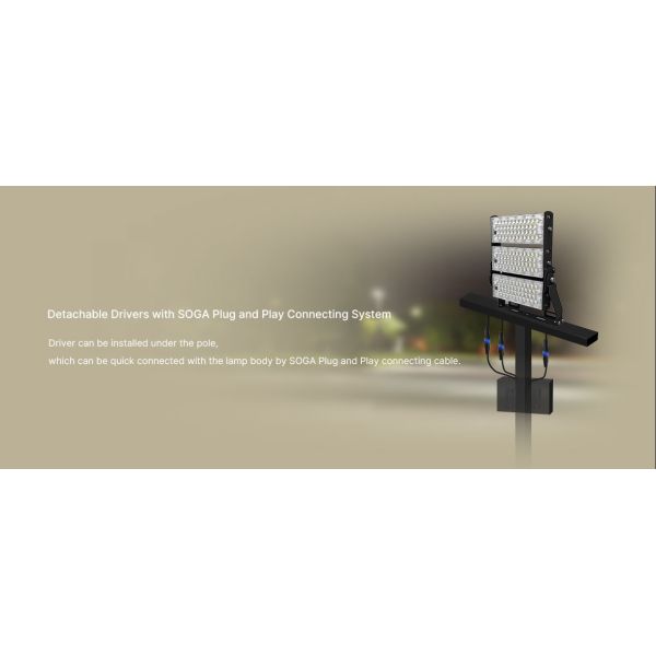 120W-1440W светодиодный мастовый свет с CRI Ra 80 и Sosen Advance IP65