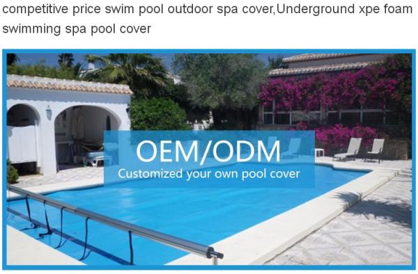 Bubble Type IP68  4mm Manual Swimming Pool Cover With Roller