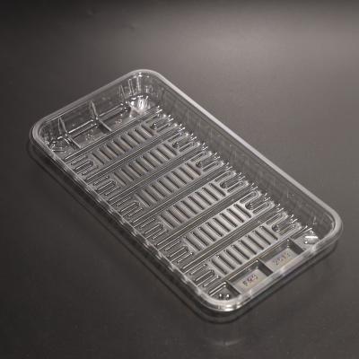 Custom Plastic Food Tray BPA Free Rectangular Plastic Tray Food Packaging For Fresh Fruit
