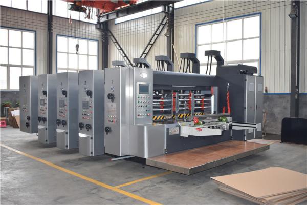 Corrugated Carton Making Machine Flexo Three Colors Slotting Printing PLC Control