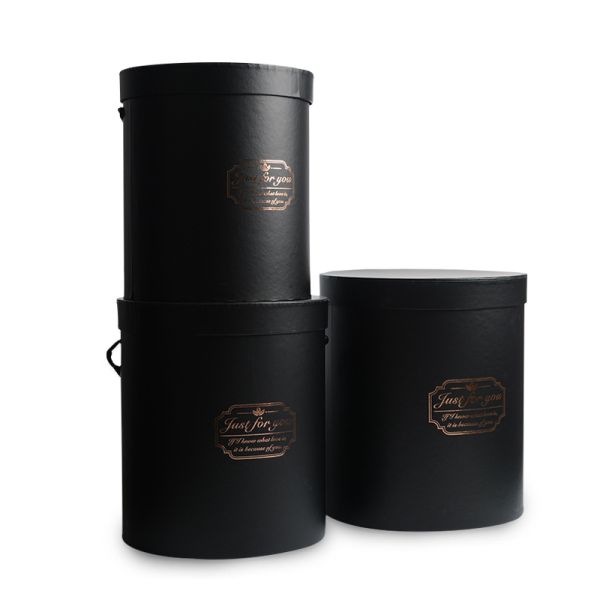 Caja de embalaje de flores de sombrero redondo con tapa de aniversario