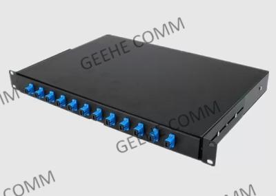 Black Multimode Duplex 1.2mm 12 Port SC Fiber Patch Panel