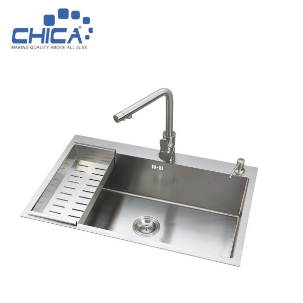 Handmade House Single Bowl Kitchen Sink Stainless Steel Kitchen Sinks With Filter Basket