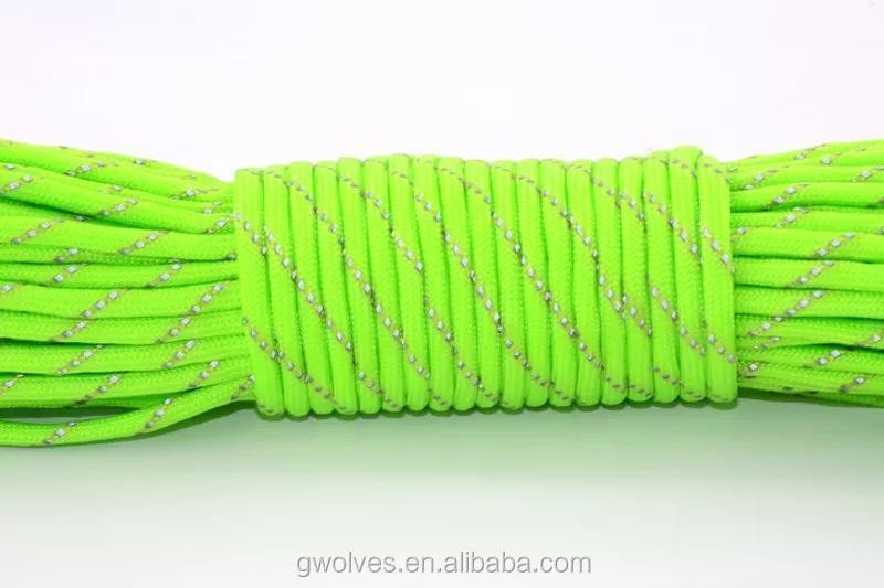 100FT 4mm 7 Cores Parachute Cord Survival Polyester 550 Paracord Rope and Versatile