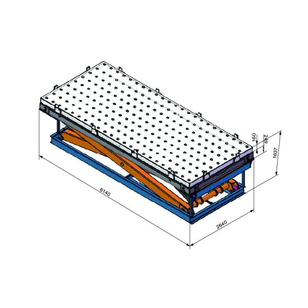 Industrial Air Cargo Scale Hydraulic Lift Weighing Platform Warehouse Loading Scale