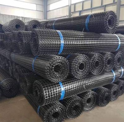 20KN PP Bi-axical Geogrid para o reforço de estradas de cor preta e serviço de formação no local