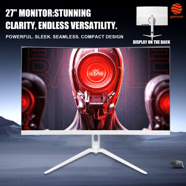 27-Inch White Curved 1K (1920x1080) 180Hz IPS Gaming Monitor - 5ms GTG, 99% sRGB, FreeSync Compatible & Eye Care Mode