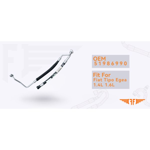 51986990 Fiat Tipo Egea Discharge Suction Air Conditioning Pipeline 1.4L 1.6L
