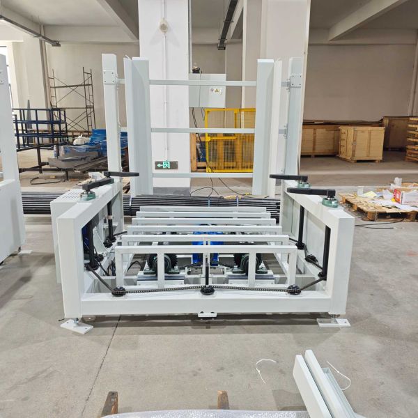 Carbon Steel  Pallet Destacker For Multi Pallet Circulation Material Handling Equipment