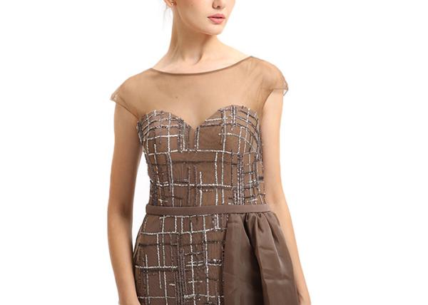 Ladies Vintage Evening Dresses With Mini Cape Irregular Silhouette