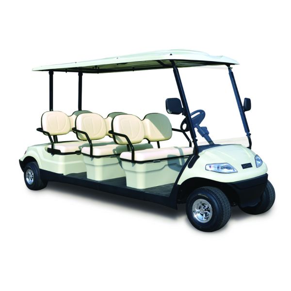 Popular Outdoor 6 Seater Golf Cart With Aluminum Rim , 48V Battery Voltag