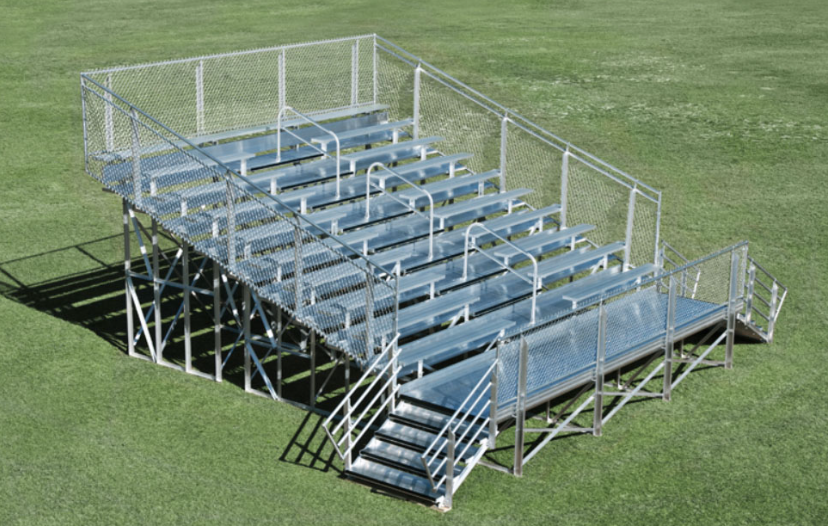 Customized Colors Steel Galvanized Portable Aluminum Bleacher For Luxury Outdoor Football Stadium