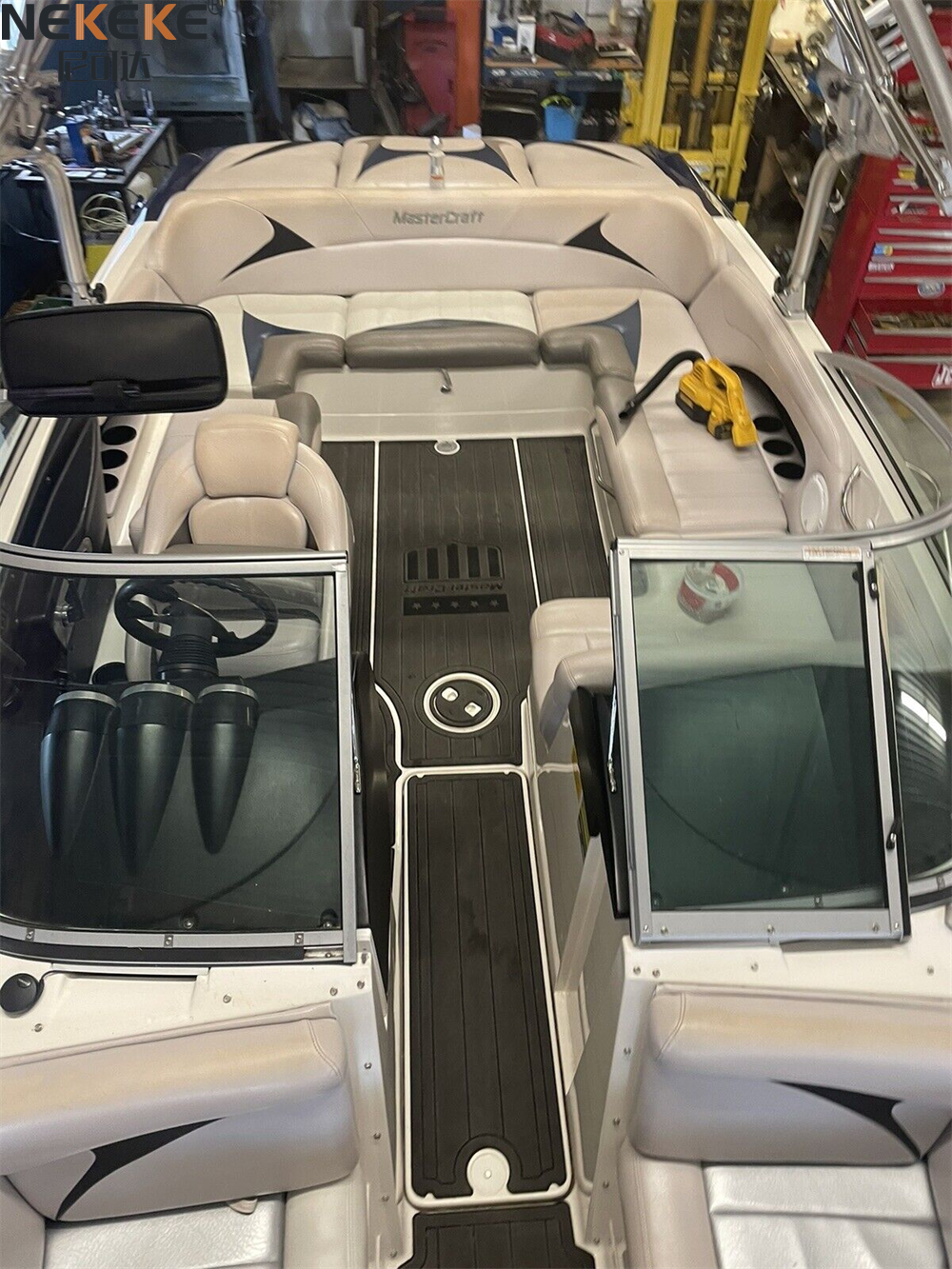 6mm Thickness 3000-Hour UV Resistant Self-Adhesive Marine EVA Flooring Boat Deck Mat for Mastercraft X15 Cockpit