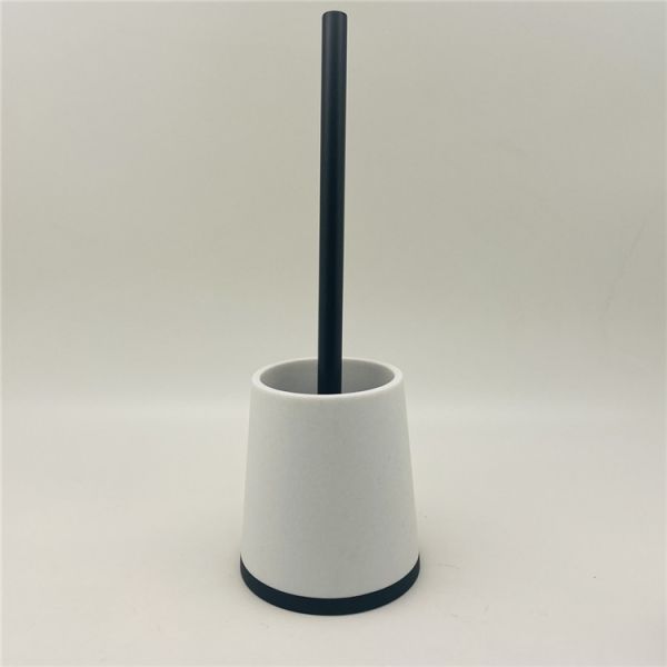 Polyresin White Clear Bathroom Accessories Raindrop Toilet Brushes 36.5Hcm