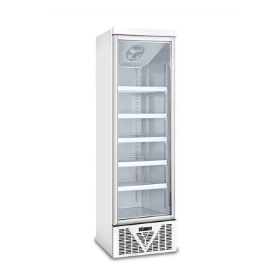 Bottom Mount Type Commercial Glass Freezer With Automatic Drain Water Evaporating System