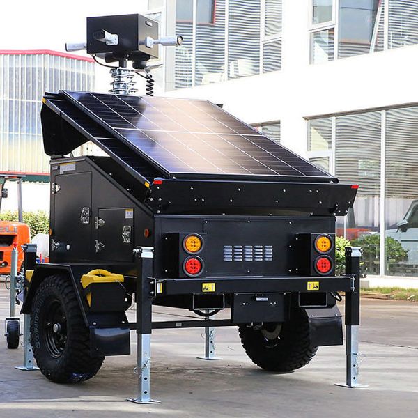 Solar Powered Portable Light Towers Disaster Relief Operations High Efficiency Mobile LED Light Tower