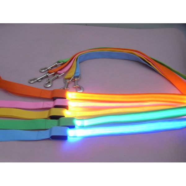 LED lighted dog training leashes Night Safety Training Pet Lead Leashes china factory