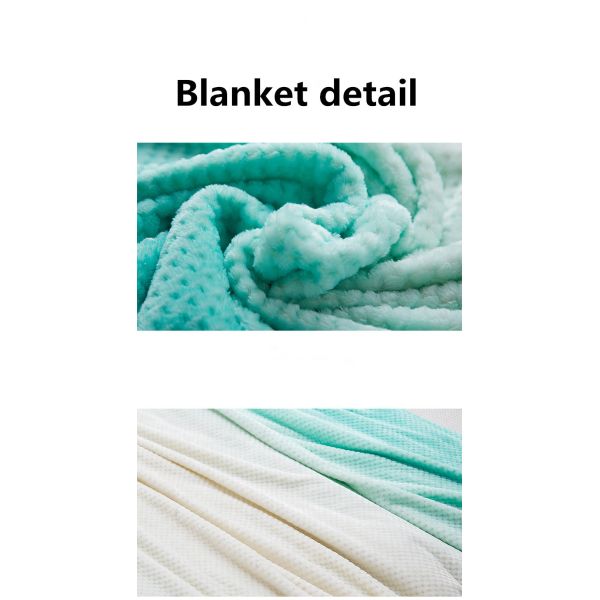 Gradient Color Flannel Sheet Blanket , Flannel Fleece Blanket Easy Care For Bedding