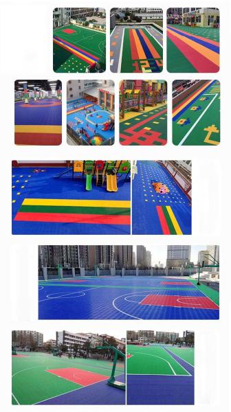 Tapete de plástico para jardim de infância com piso suspenso em cores personalizadas