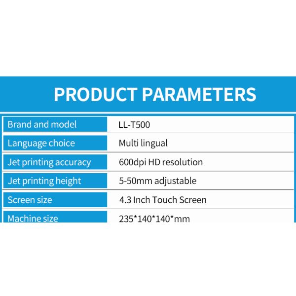 accuracy T500 5CM Large Character Handheld Coding Inkjet Printer for Printing Shops