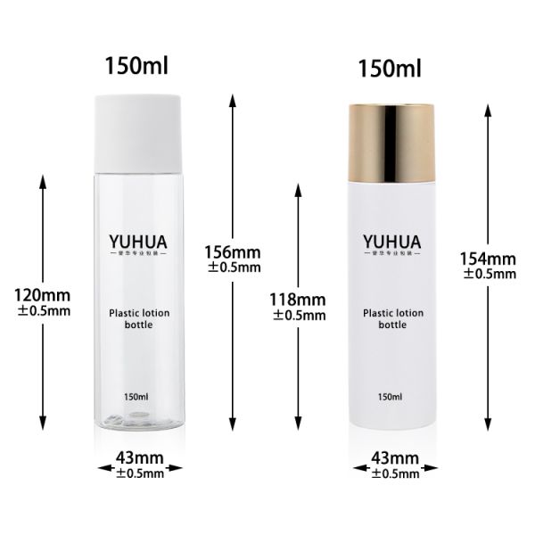 бутылки пластиковой упаковки 150ml заморозили ясный подгонянный цвет с крышкой Alu золотой