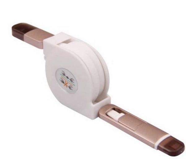 Micro usb  to micro usb Electric Wire Cable 2 in 1 flat Quick Charge