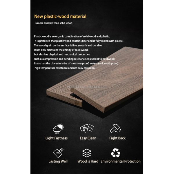 Plastic-Wood Table for Leisure Outdoor Patio Furniture Bench Coffee Table Combination