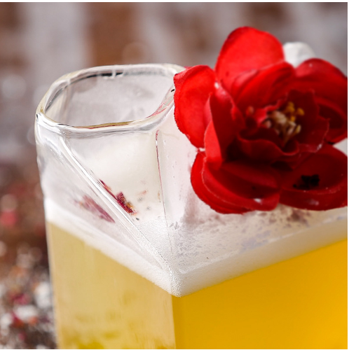 350ml Special Coffee Pot Milk Box Bottle Transparent For Bar Cocktail Glass Bottle