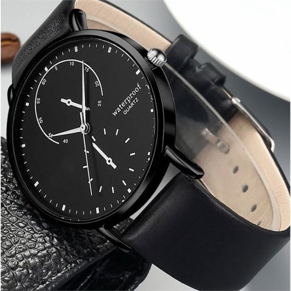 Waterproof Seal Couple Quartz Watch 20mm Strap Mineral Glass