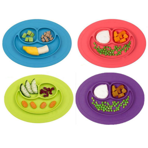 Non Slip Heat Resistant Custom Silicone Molds Baby Kids Suction Table Food Tray