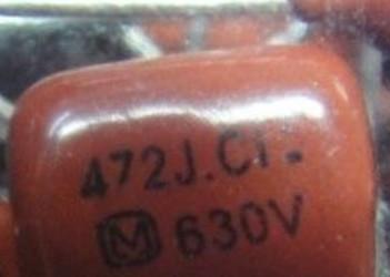 CAP 4700PF Polypropylene Film Capacitor 630V DC Voltage RAD Self Healing Property
