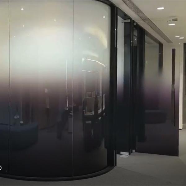 Gradient Change Pdlc Film Smart Glass Customized For Office Wall